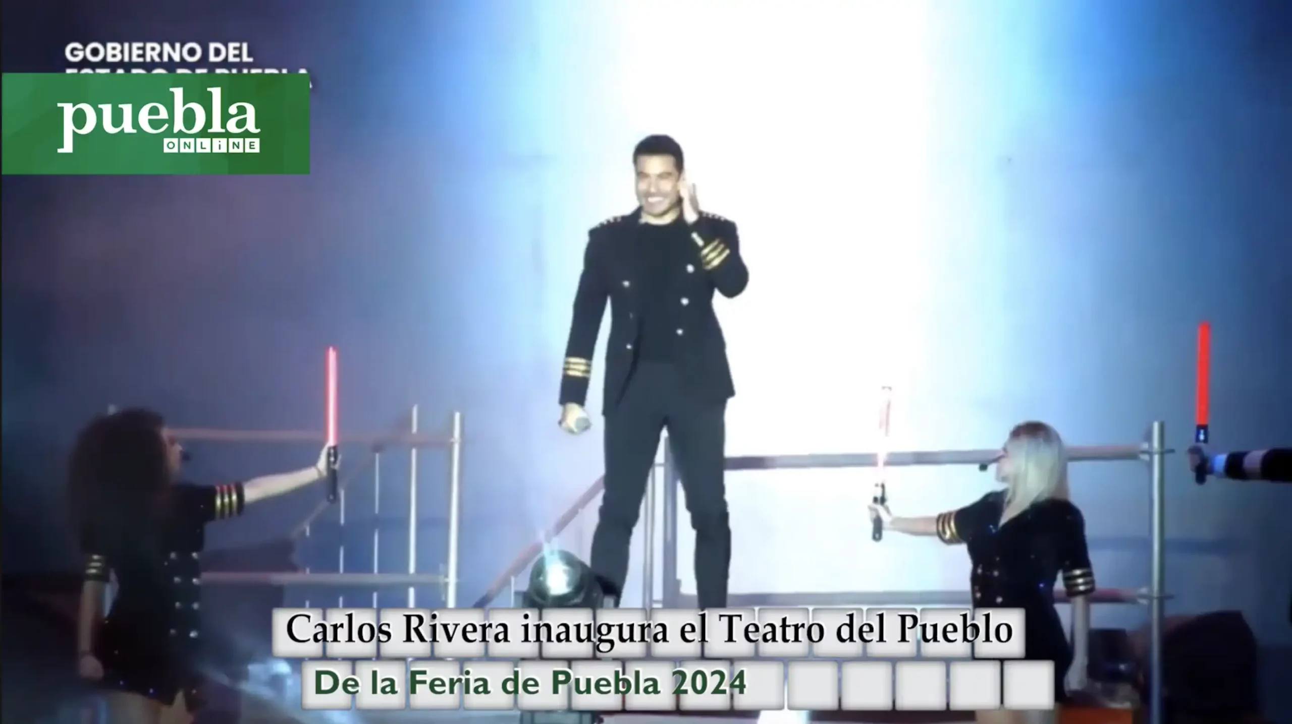 Carlos Rivera inaugura el Teatro del Pueblo de la Feria de Puebla 2024
